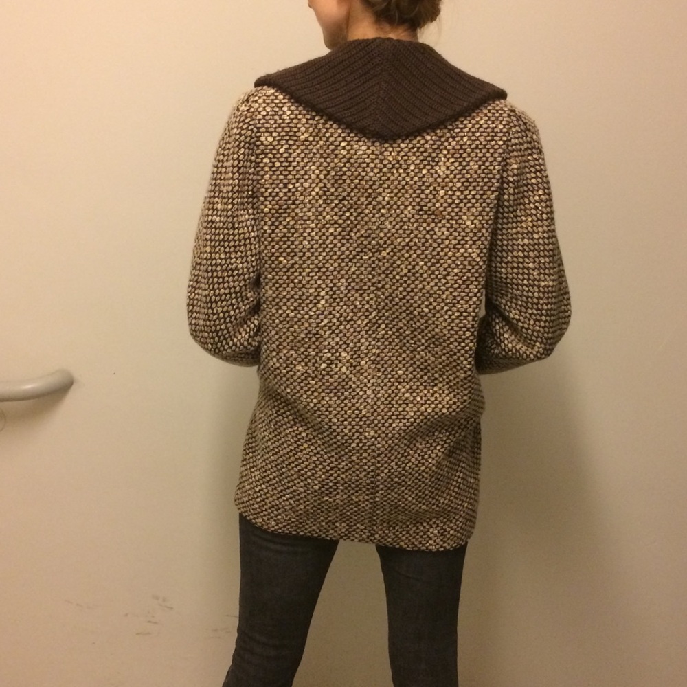Vintage Double Breasted Coat w/ Sweater Collar - Picture 4 of 15